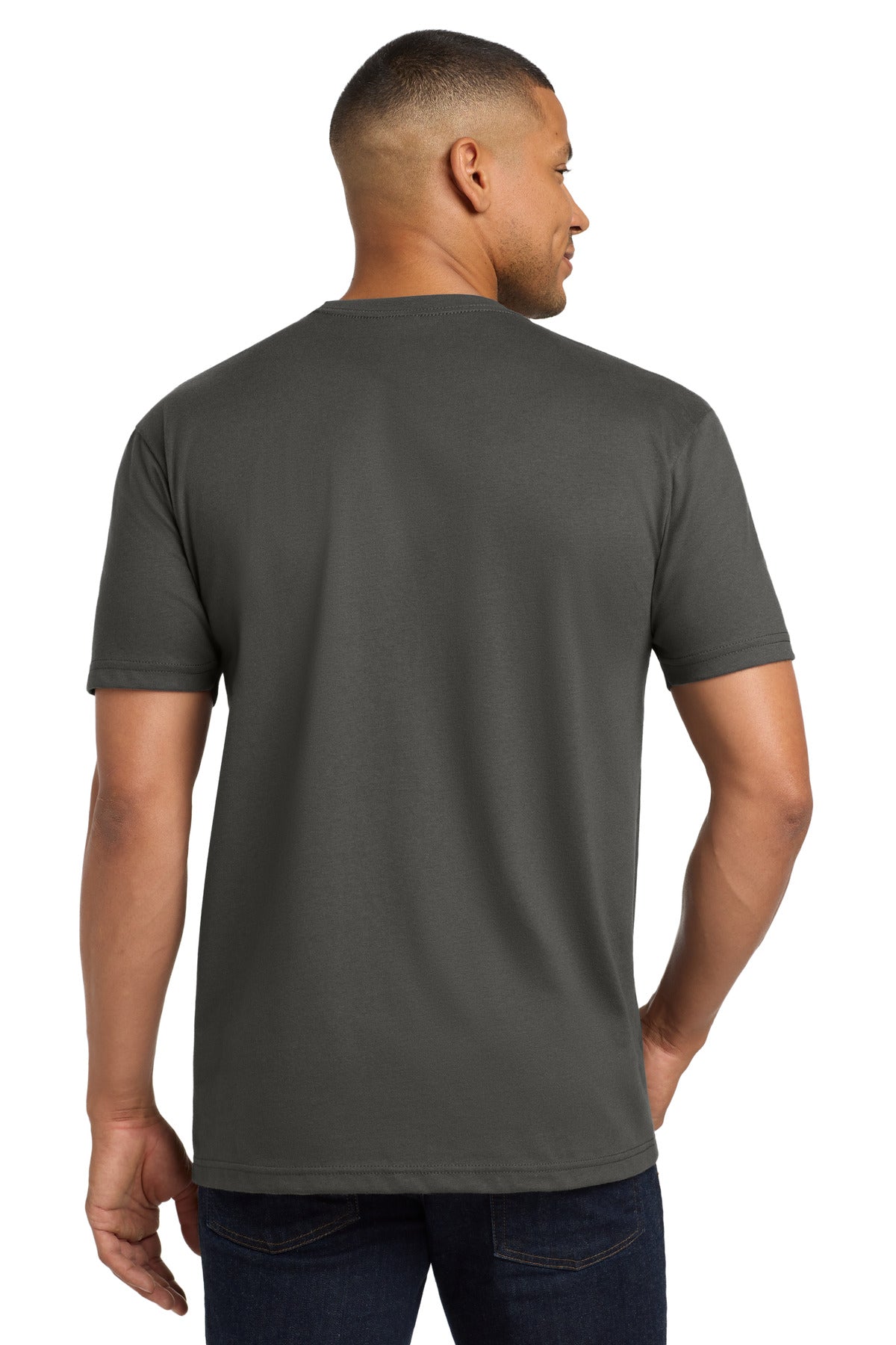 Next Level Apparel Adult CVC Sueded Tee. NL6410 - Heavy Metal - back