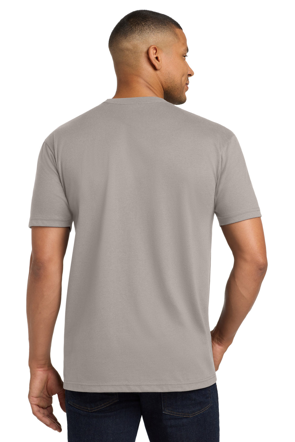 Next Level Apparel Adult CVC Sueded Tee. NL6410 - Light Gray - back