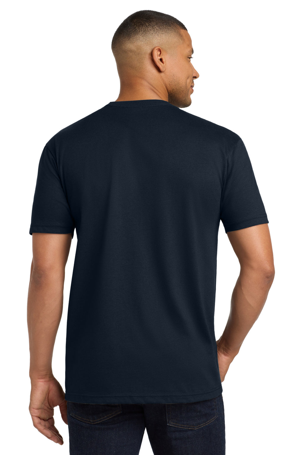 Next Level Apparel Adult CVC Sueded Tee. NL6410 - Midnight Navy - back