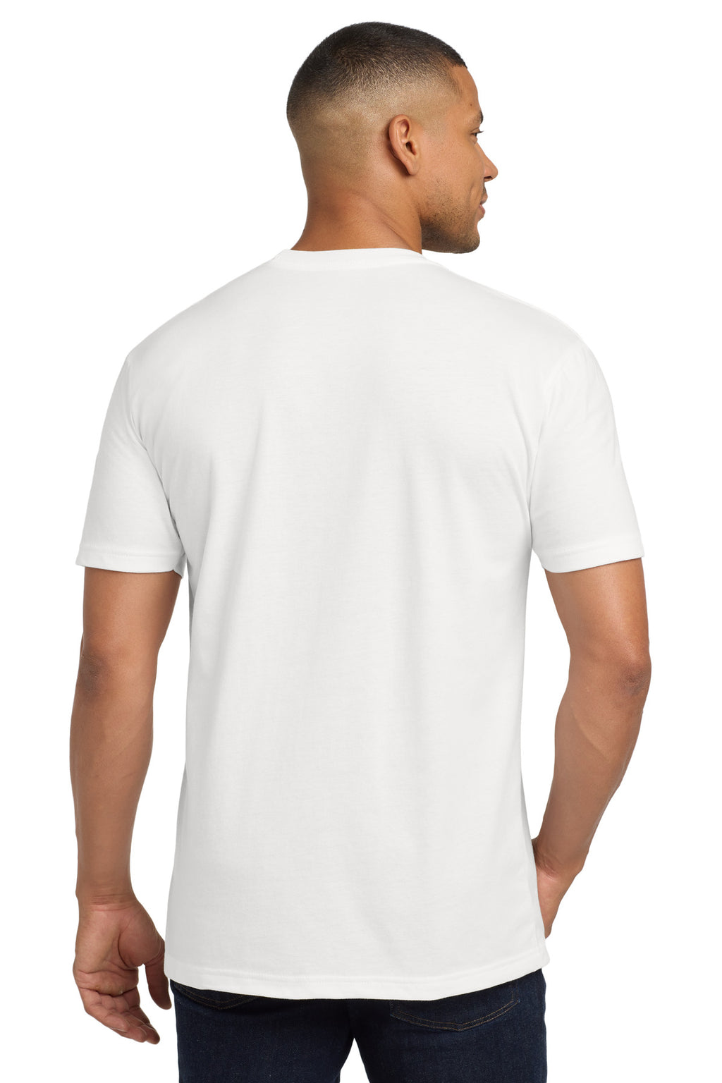 Next Level Apparel Adult CVC Sueded Tee. NL6410 - White - back