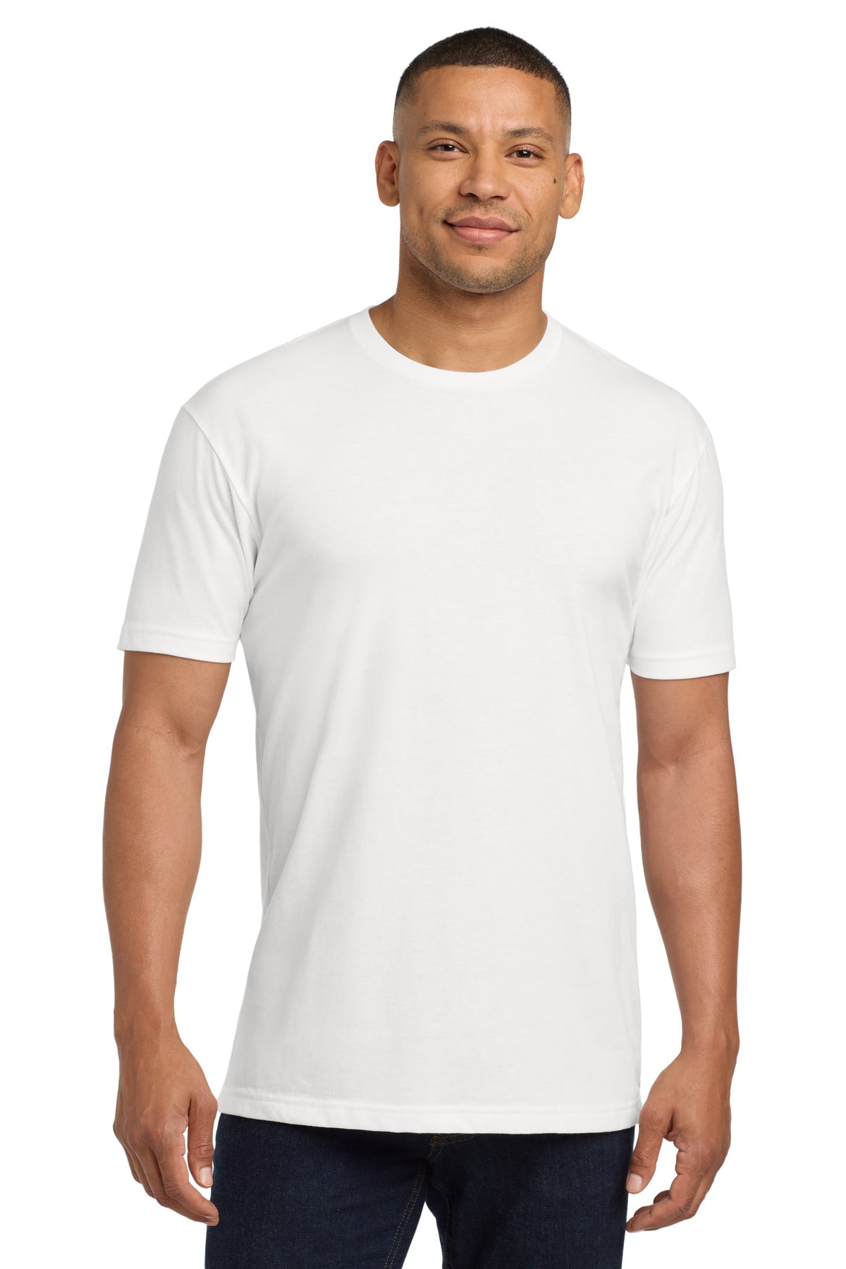 Next Level Apparel Adult CVC Sueded Tee. NL6410 - White - front