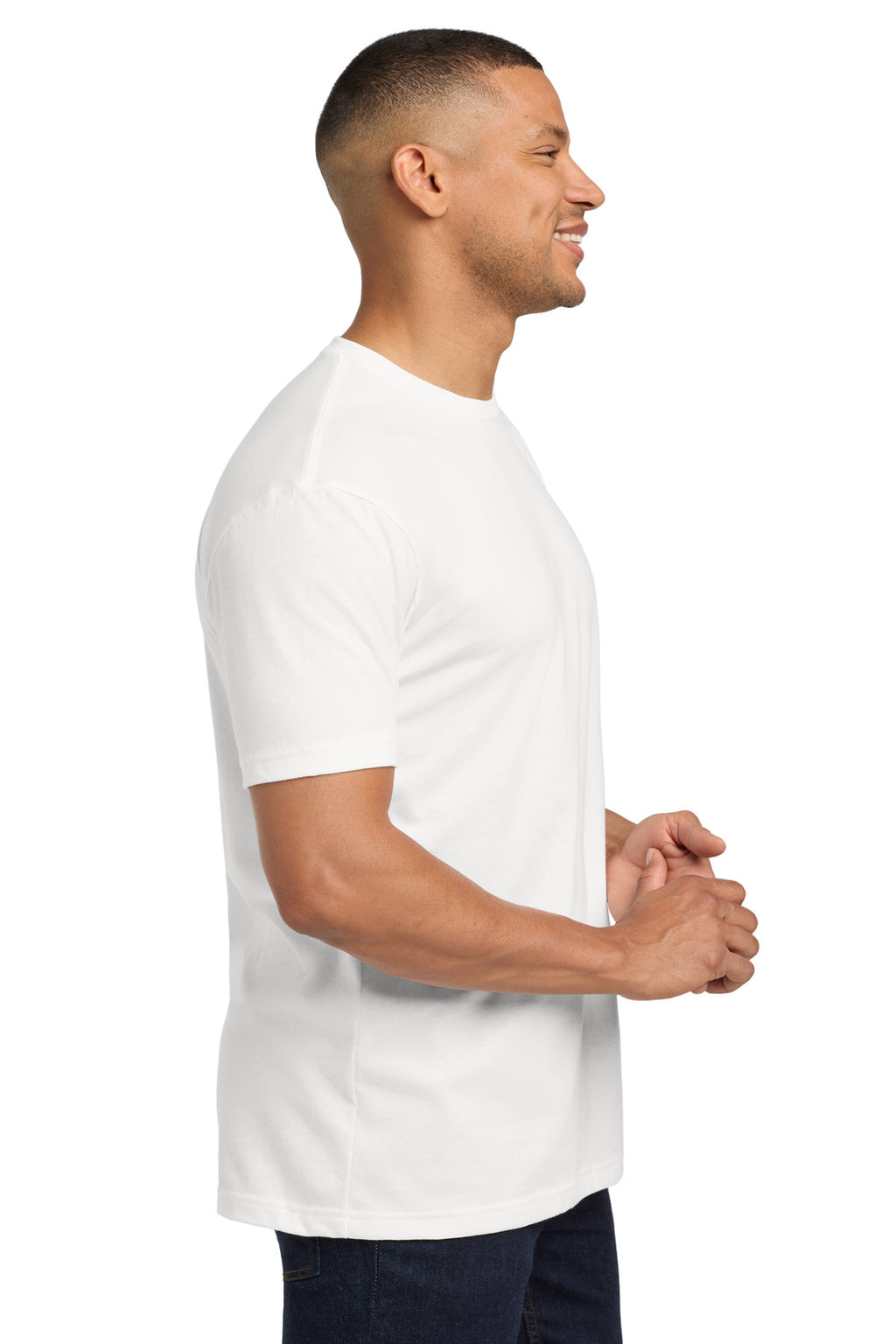 Next Level Apparel Adult CVC Sueded Tee. NL6410 - White - side