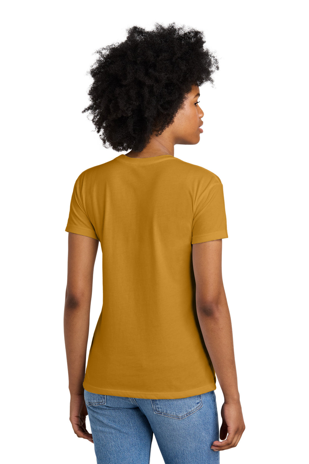 Next Level Apparel Women's CVC Relaxed Tee NL6600 - Antique Gold - back