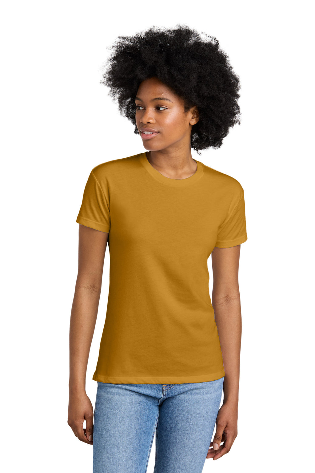 Next Level Apparel Women's CVC Relaxed Tee NL6600 - Antique Gold - front