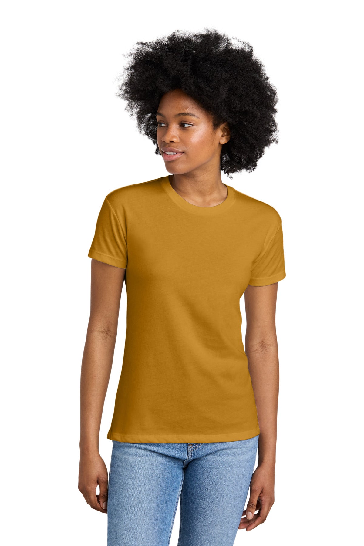 Next Level Apparel Women's CVC Relaxed Tee NL6600 - Antique Gold - front