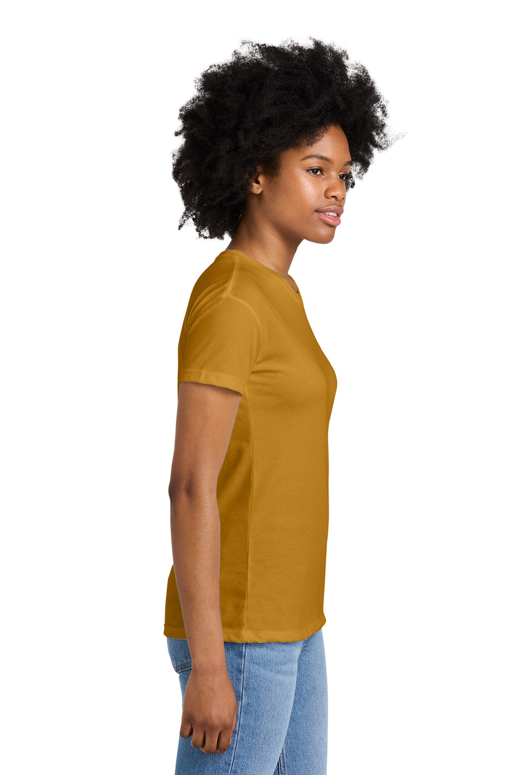 Next Level Apparel Women's CVC Relaxed Tee NL6600 - Antique Gold - side