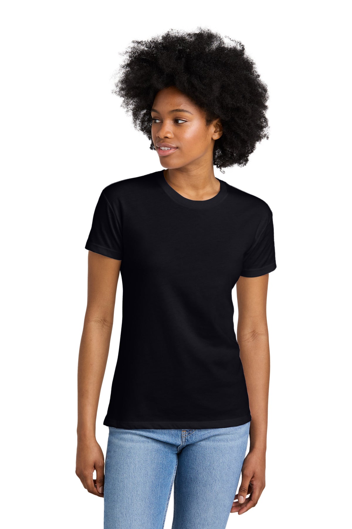 Next Level Apparel Women's CVC Relaxed Tee NL6600 - Black - front