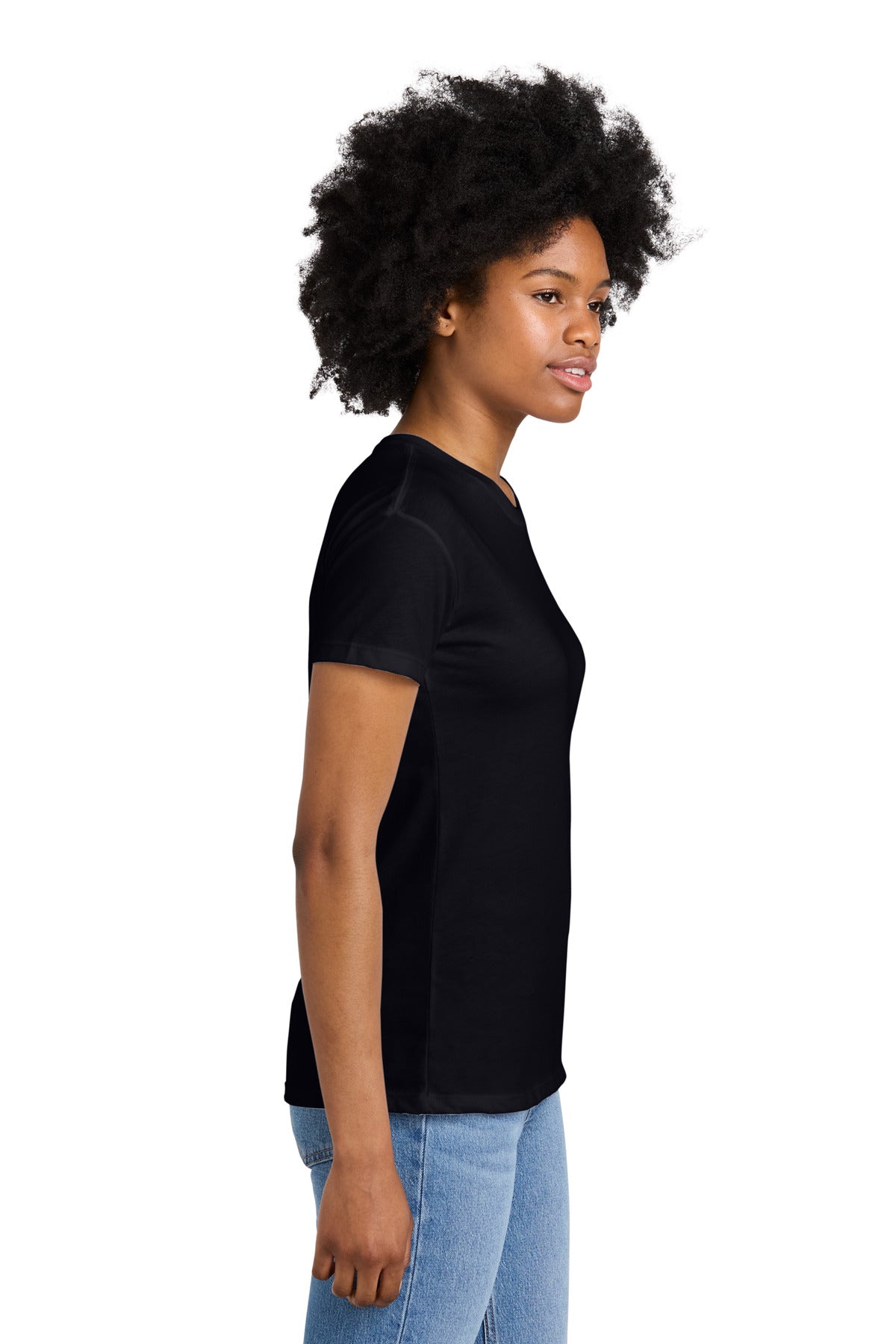 Next Level Apparel Women's CVC Relaxed Tee NL6600 - Black - side