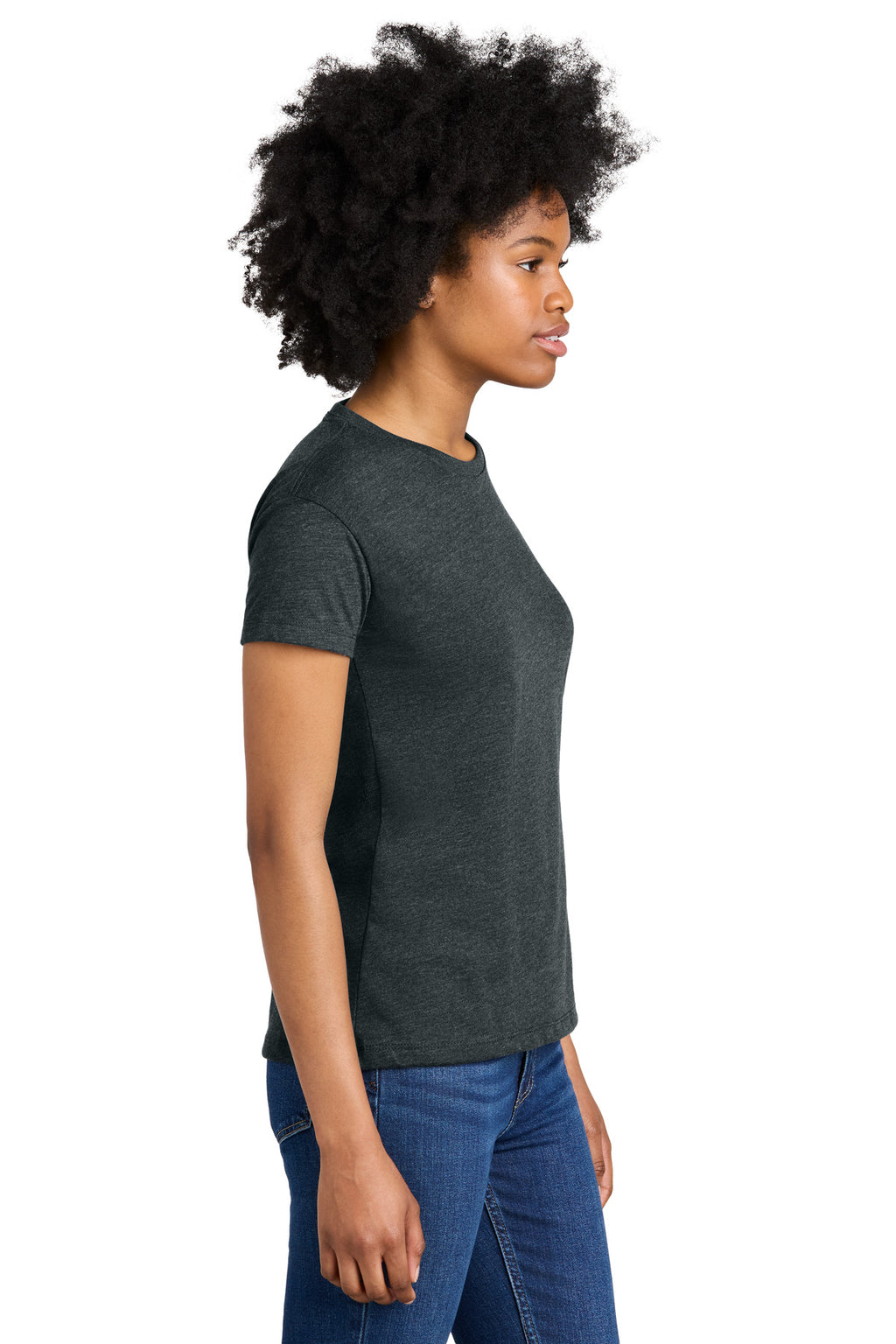 Next Level Apparel Women's CVC Relaxed Tee NL6600 - Charcoal - side
