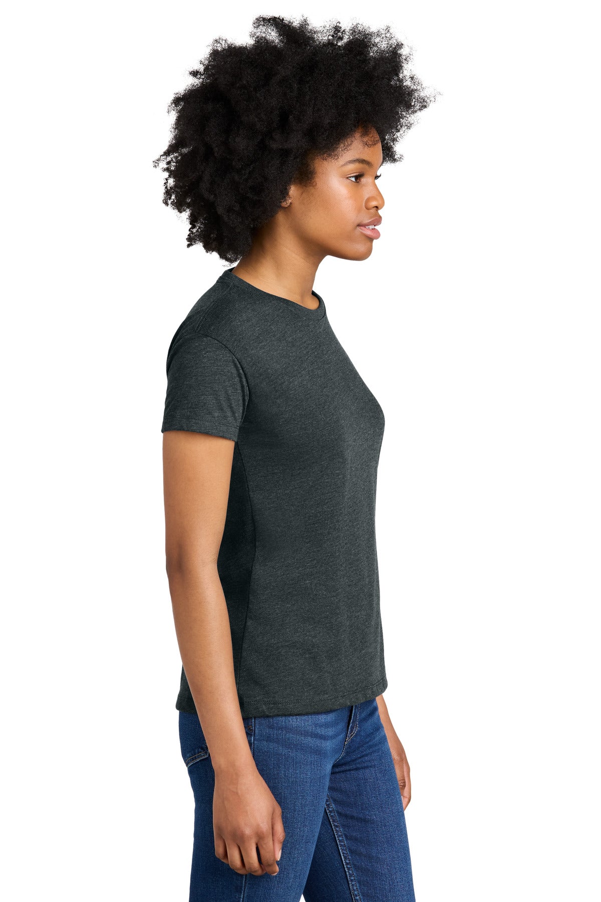 Next Level Apparel Women's CVC Relaxed Tee NL6600 - Charcoal - side