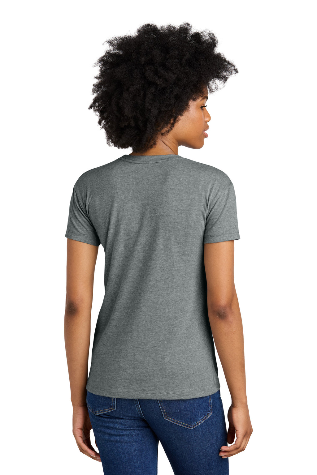 Next Level Apparel Women's CVC Relaxed Tee NL6600 - Dark Heather Gray - back