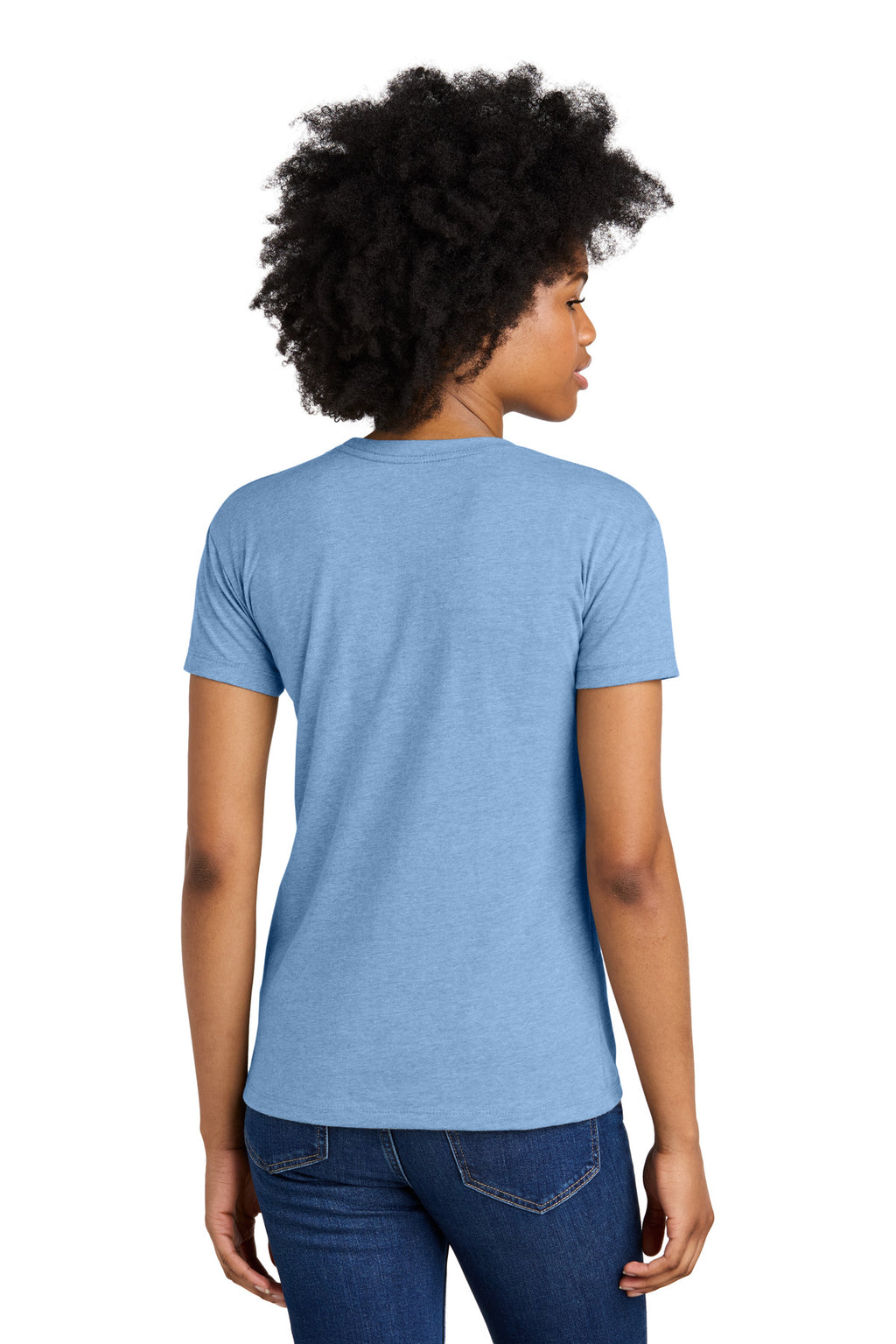 Next Level Apparel Women's CVC Relaxed Tee NL6600 - Heather Columbia Blue - back