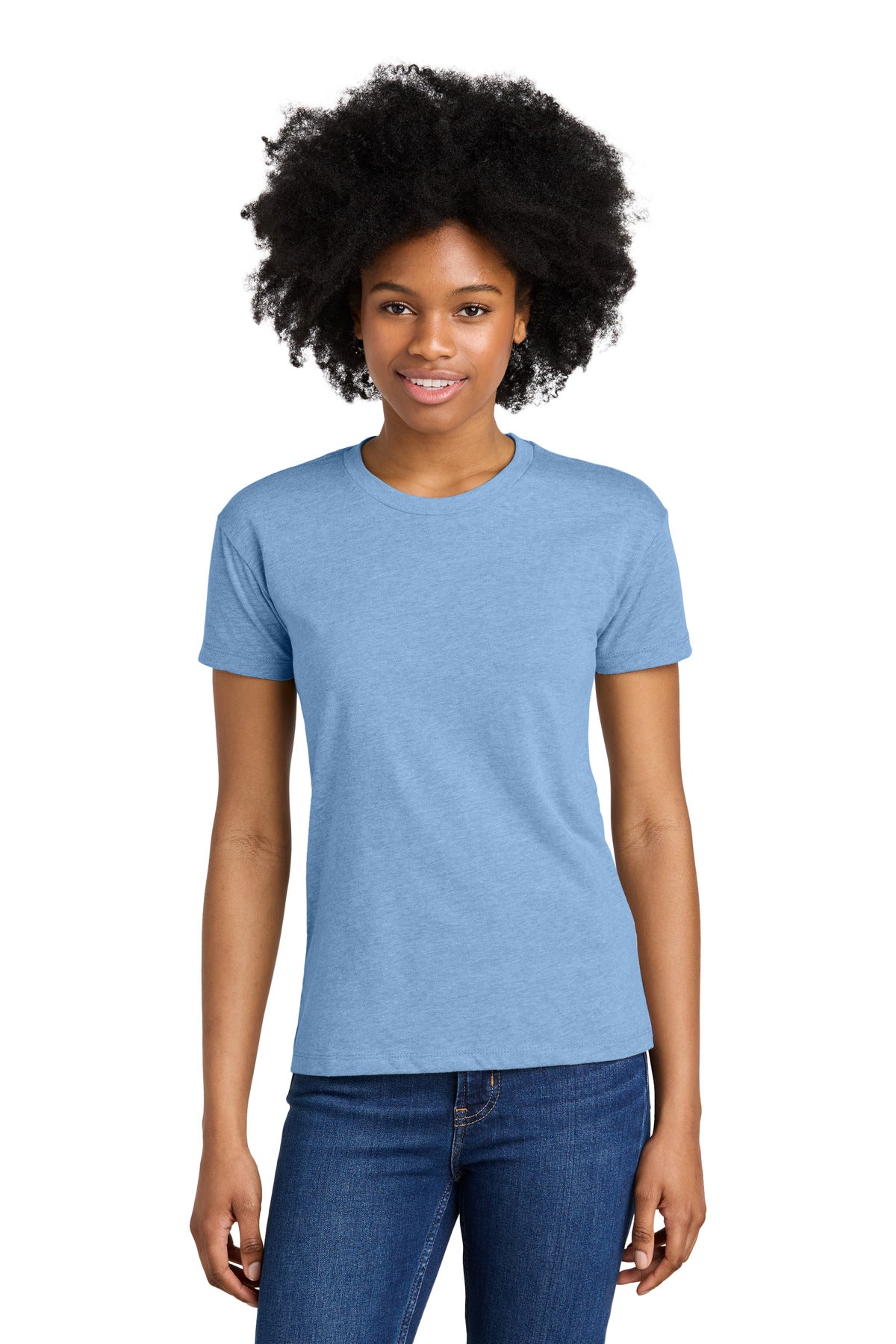 Next Level Apparel Women's CVC Relaxed Tee NL6600 - Heather Columbia Blue - front