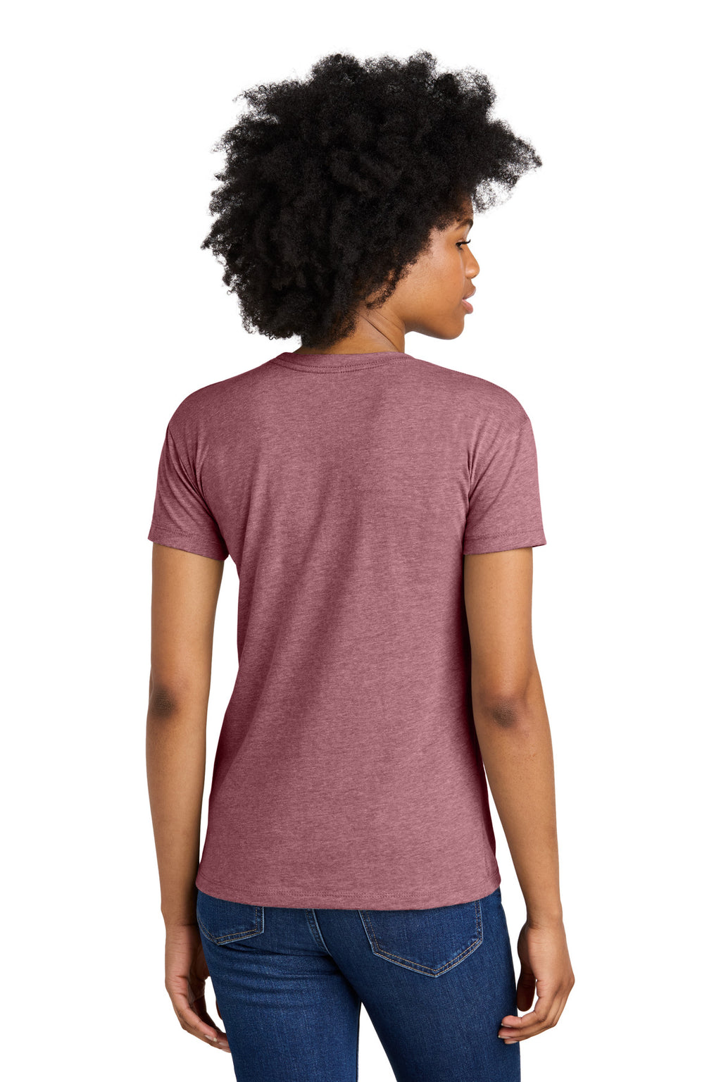 Next Level Apparel Women's CVC Relaxed Tee NL6600 - Heather Mauve - back