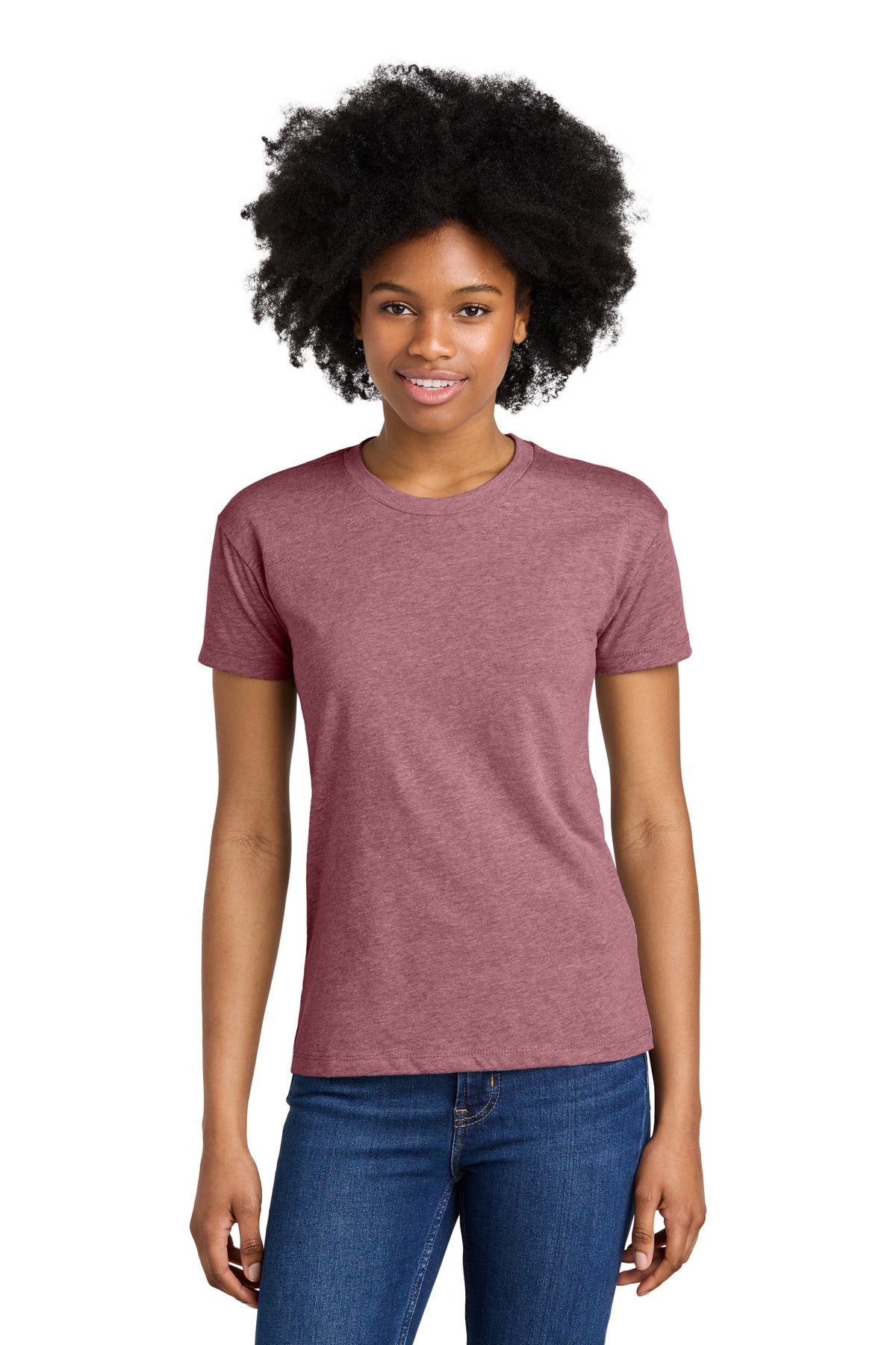 Next Level Apparel Women's CVC Relaxed Tee NL6600 - Heather Mauve - front