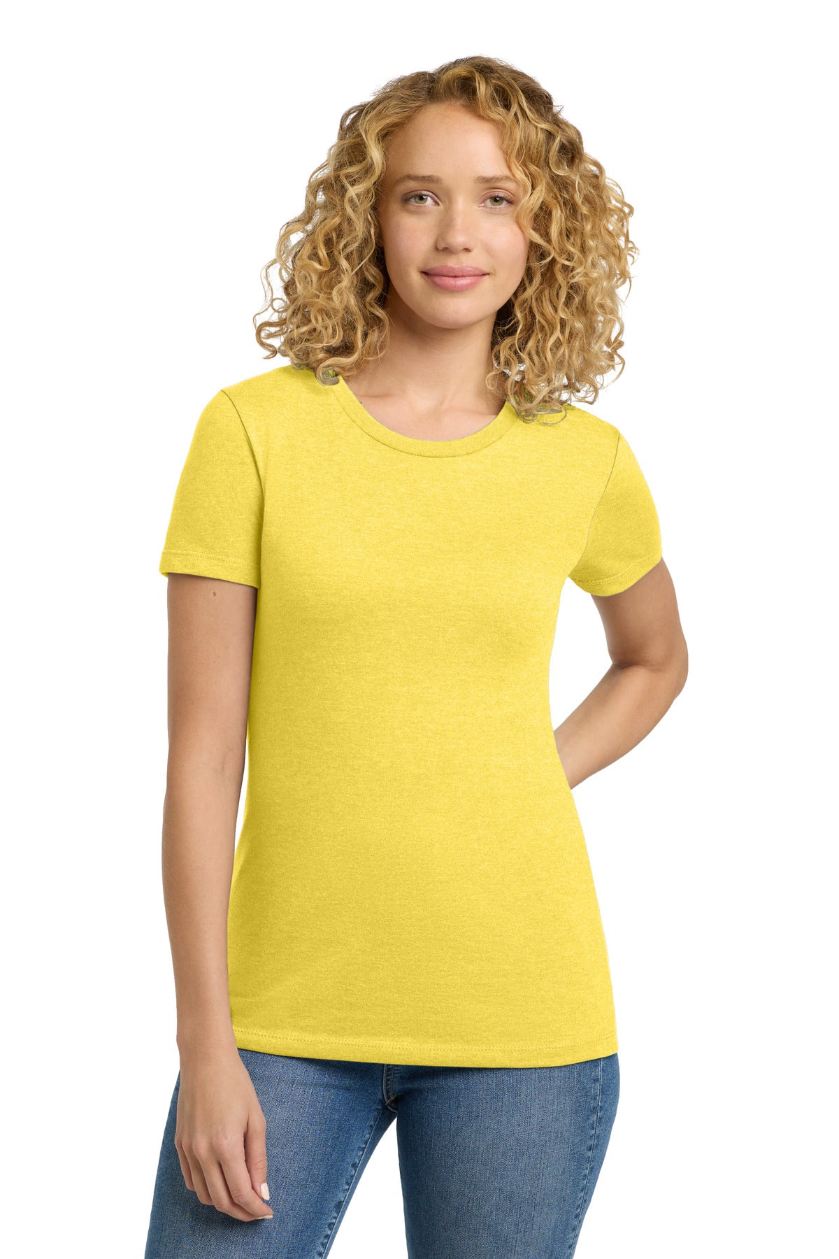 Next Level Apparel Women's CVC Tee. NL6610 - Banana Cream - front