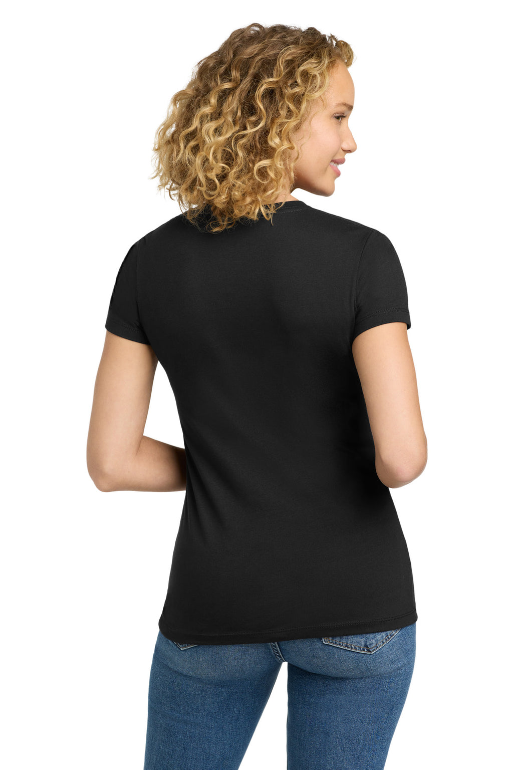 Next Level Apparel Women's CVC Tee. NL6610 - Black - back