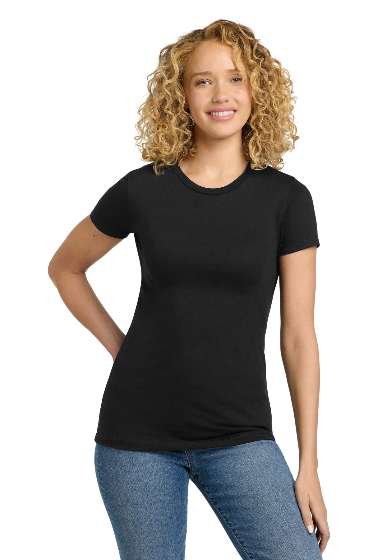 Next Level Apparel Women's CVC Tee. NL6610 - Black - front