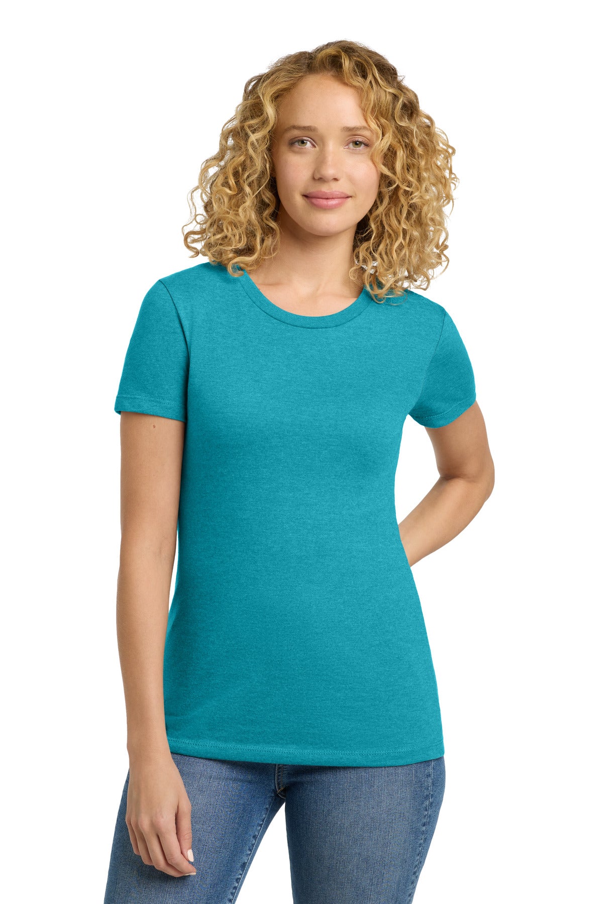 Next Level Apparel Women's CVC Tee. NL6610 - Bondi Blue - front