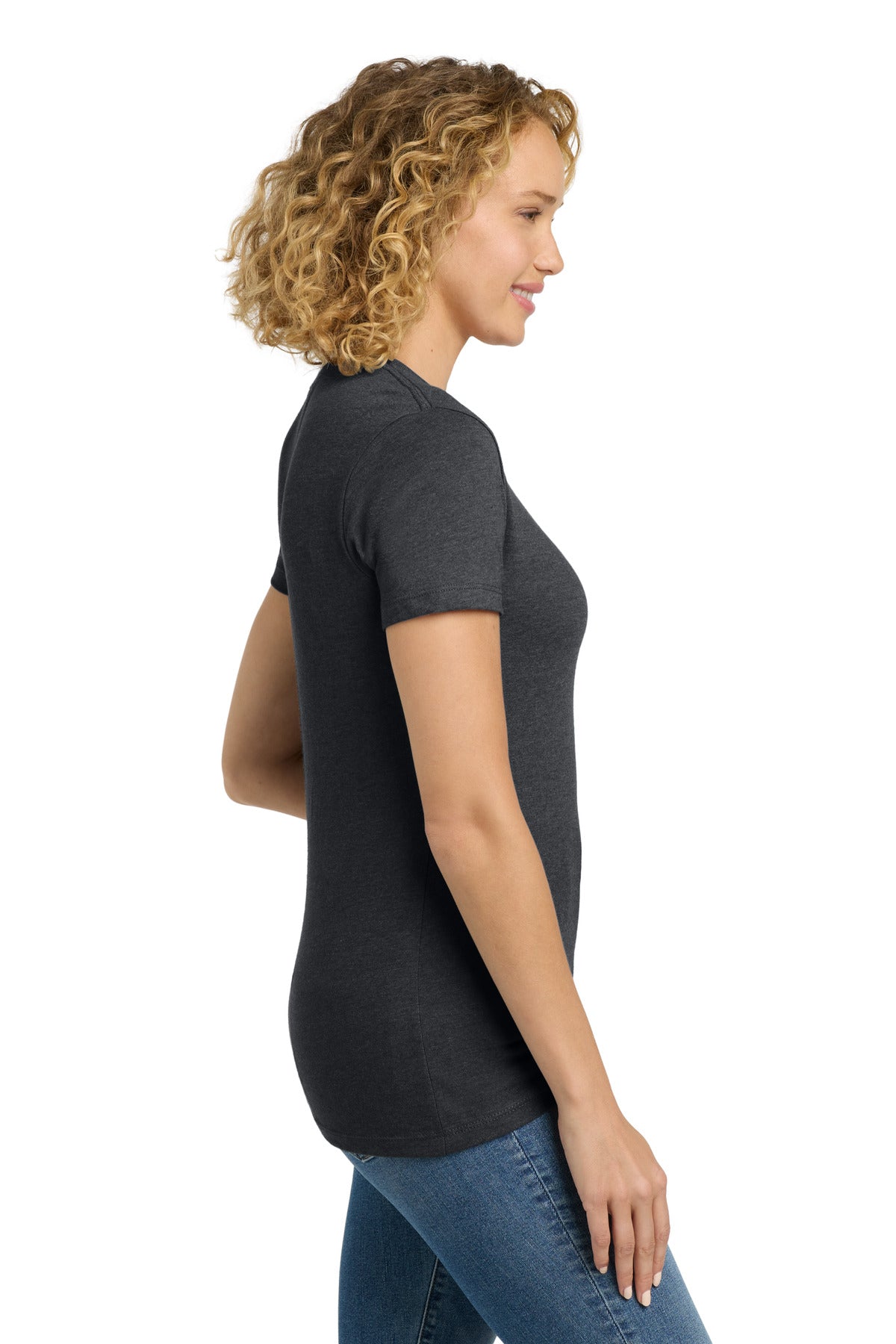 Next Level Apparel Women's CVC Tee. NL6610 - Charcoal - side