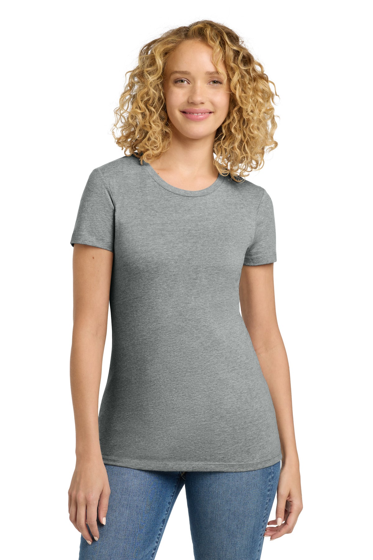 Next Level Apparel Women's CVC Tee. NL6610 - Dark Heather Gray - front