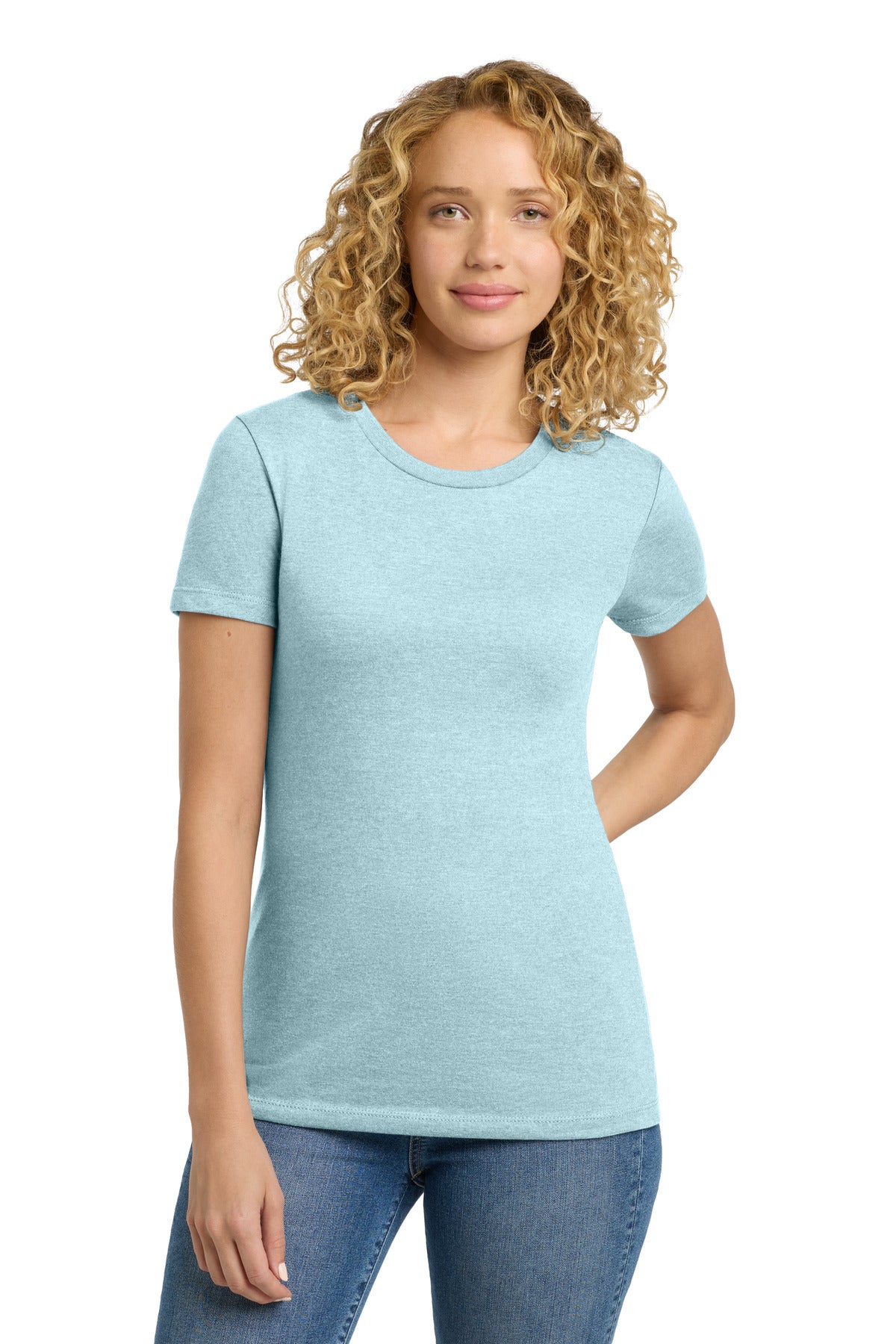 Next Level Apparel Women's CVC Tee. NL6610 - Ice Blue - front