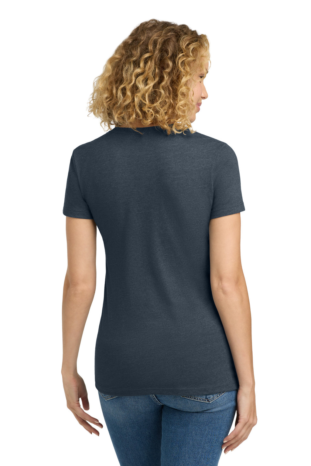 Next Level Apparel Women's CVC Tee. NL6610 - Indigo - back