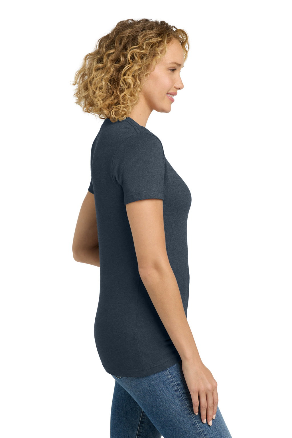 Next Level Apparel Women's CVC Tee. NL6610 - Indigo - side
