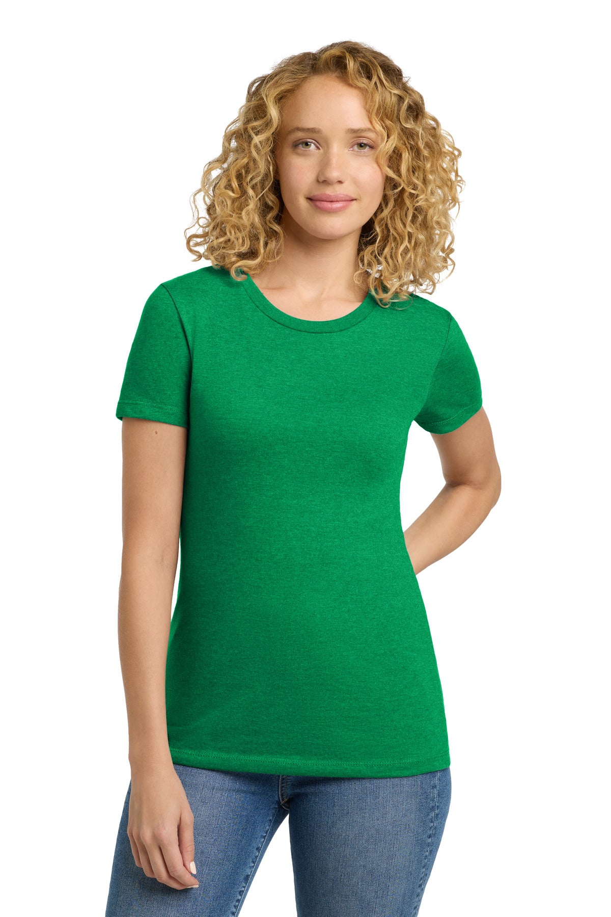 Next Level Apparel Women's CVC Tee. NL6610 - Kelly Green - front