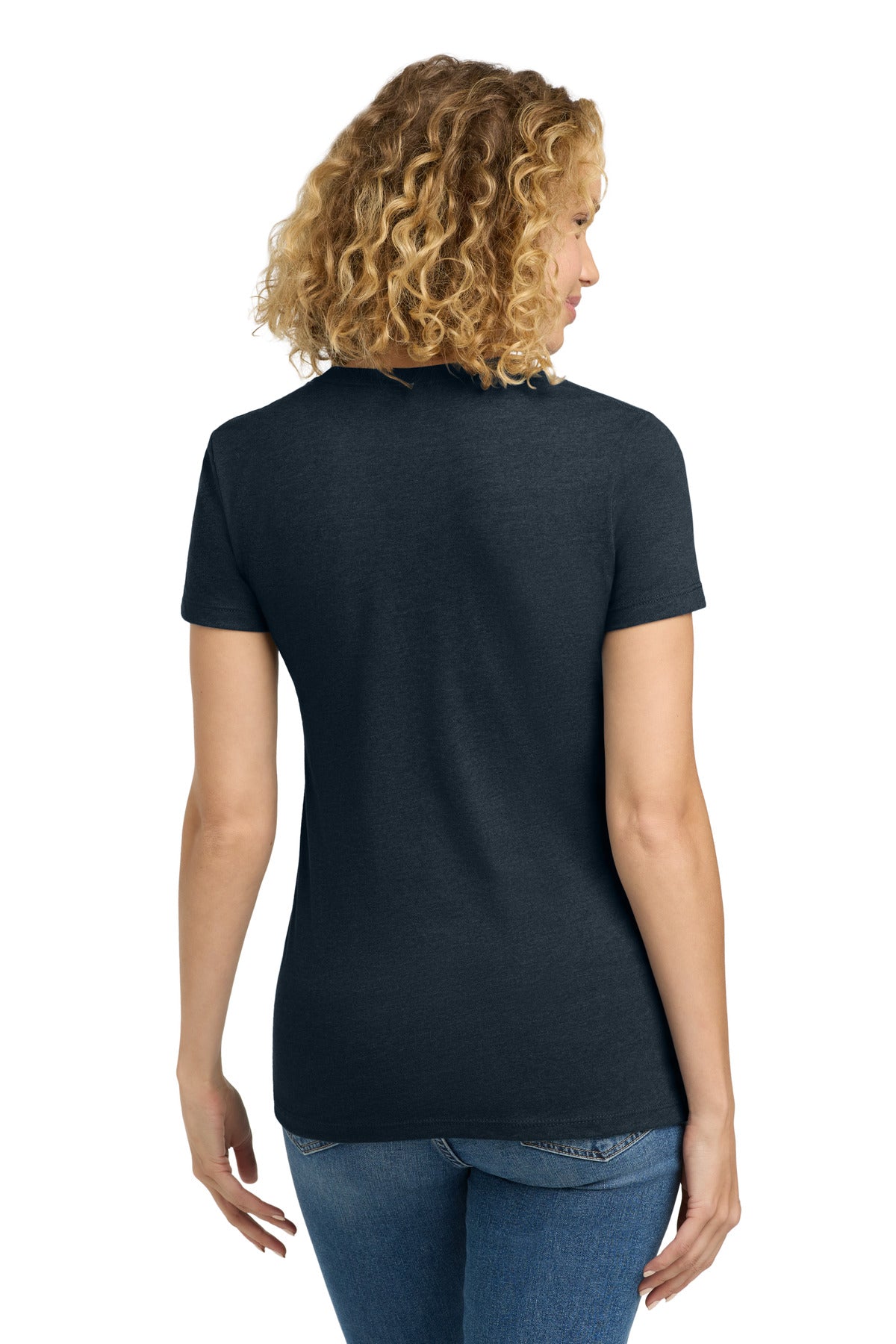 Next Level Apparel Women's CVC Tee. NL6610 - Midnight Navy - back