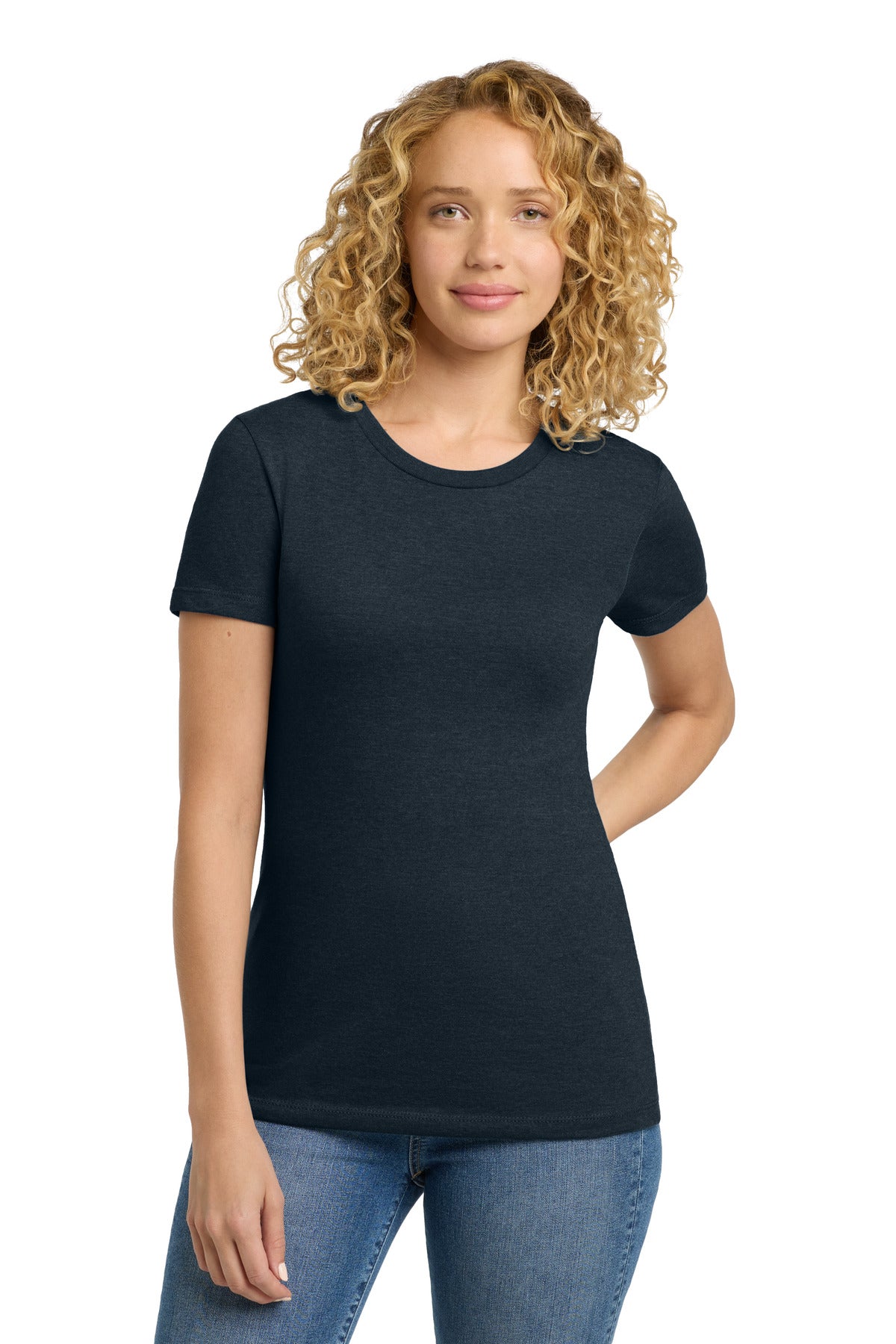 Next Level Apparel Women's CVC Tee. NL6610 - Midnight Navy - front