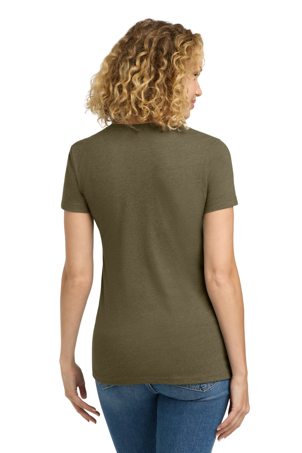 Next Level Apparel Women's CVC Tee. NL6610 - Military Green - back