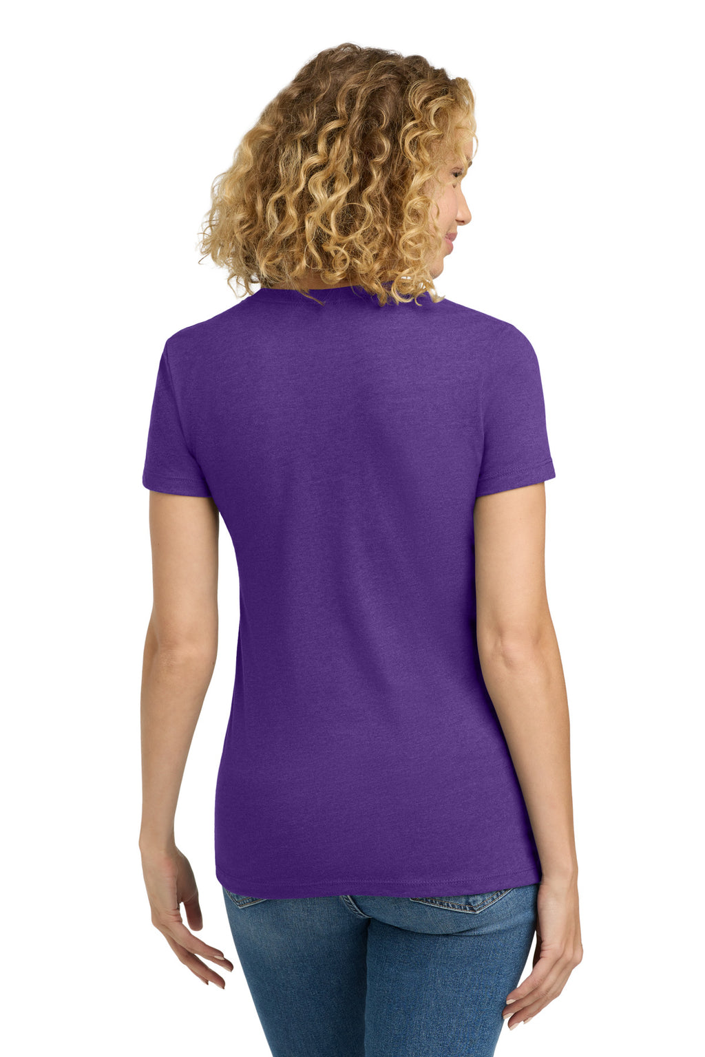 Next Level Apparel Women's CVC Tee. NL6610 - Purple Rush - back