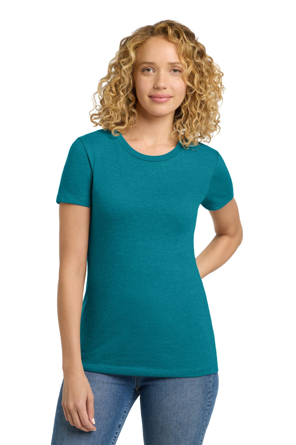Next Level Apparel Women's CVC Tee. NL6610 - Teal - front