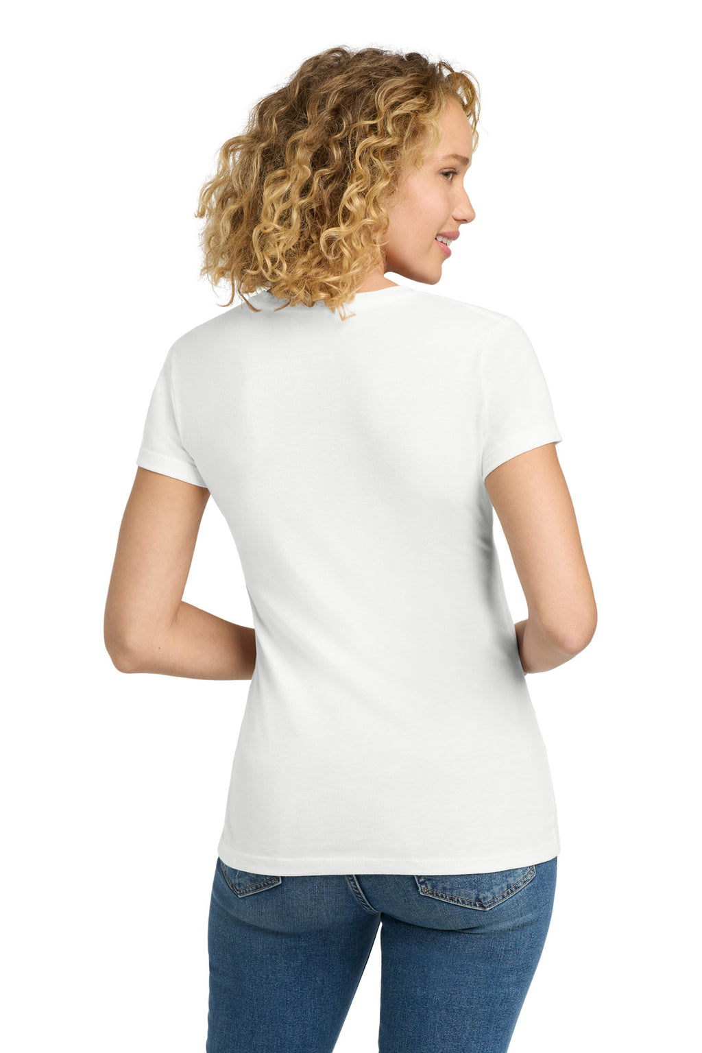 Next Level Apparel Women's CVC Tee. NL6610 - White - back