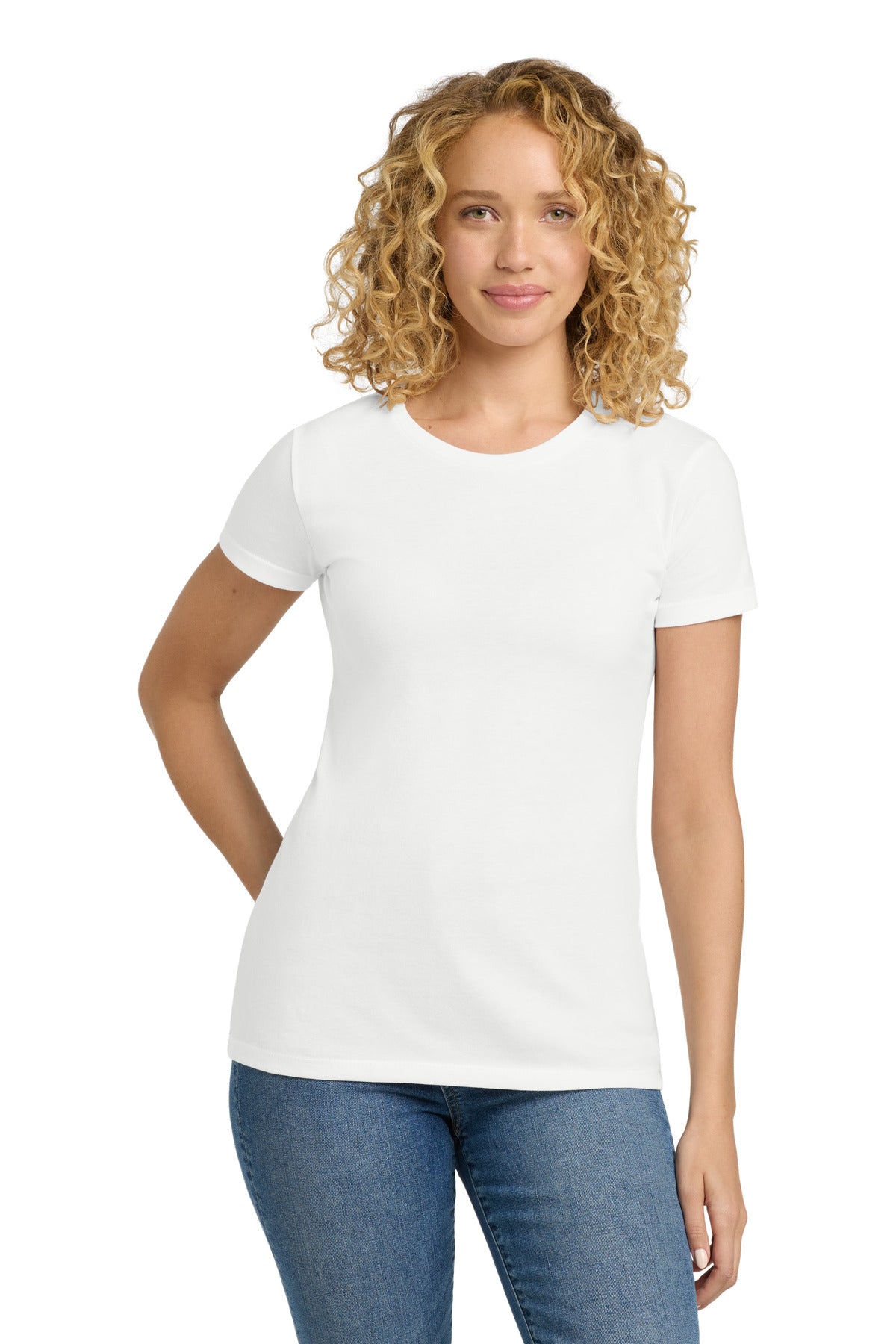 Next Level Apparel Women's CVC Tee. NL6610 - White - front