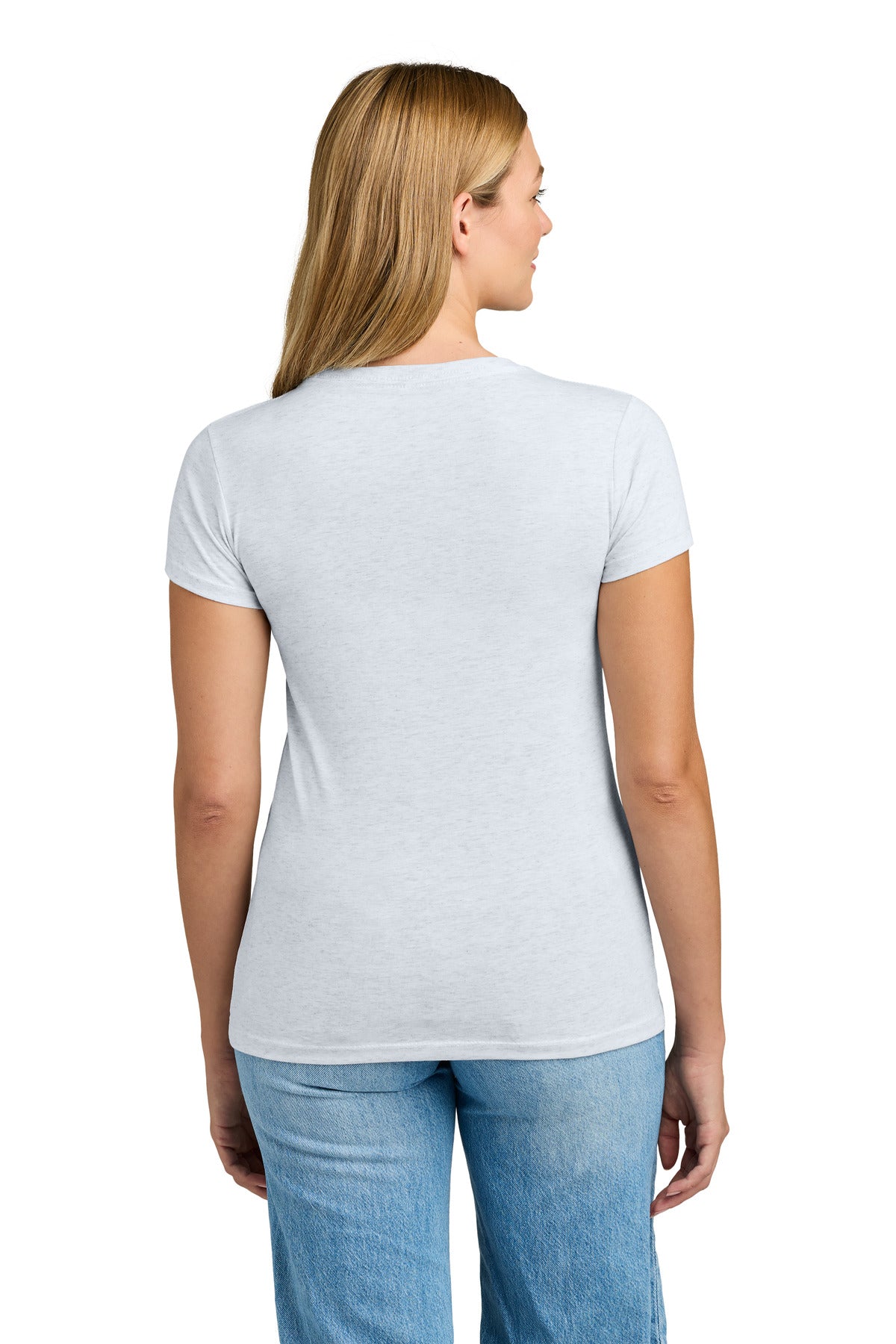 Next Level Apparel Women's Tri-Blend Tee. NL6710 - Heather White - back