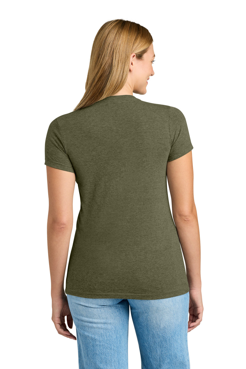 Next Level Apparel Women's Tri-Blend Tee. NL6710 - Military Green - back