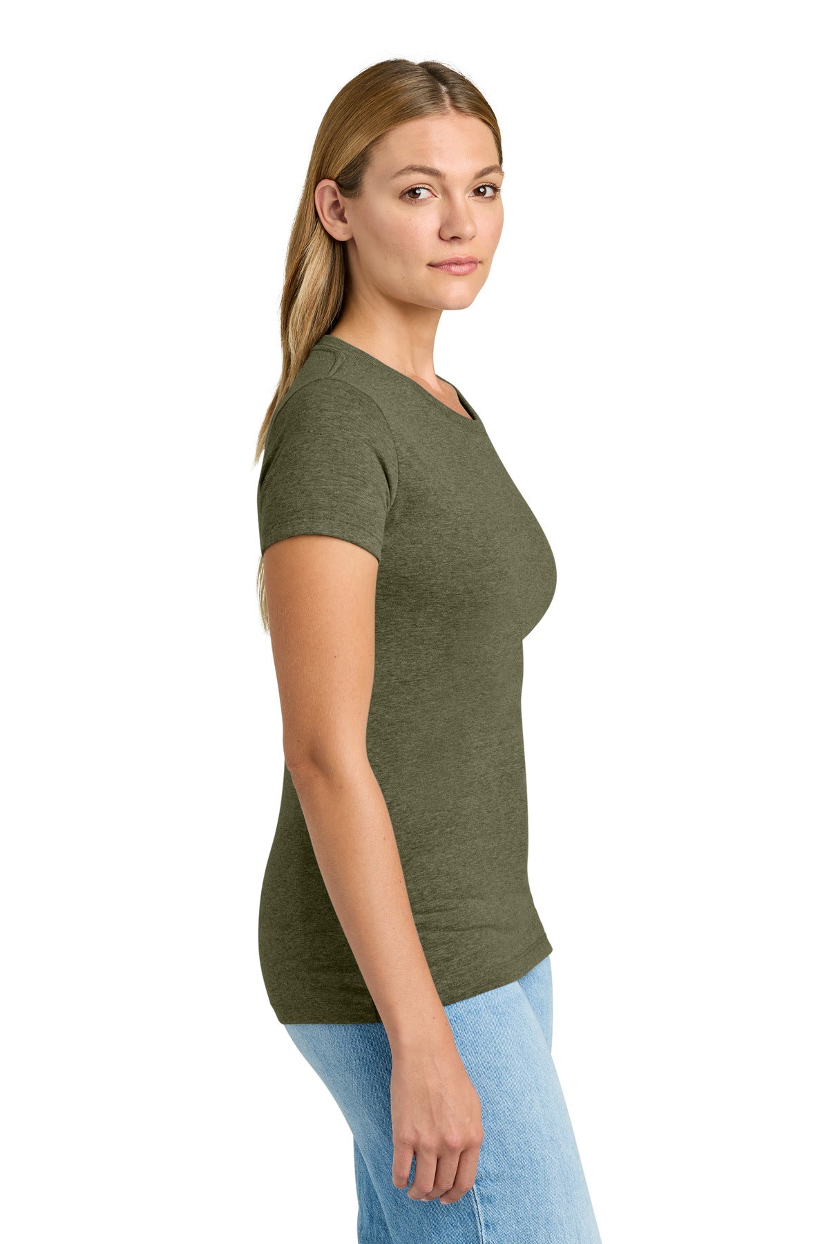 Next Level Apparel Women's Tri-Blend Tee. NL6710 - Military Green - side
