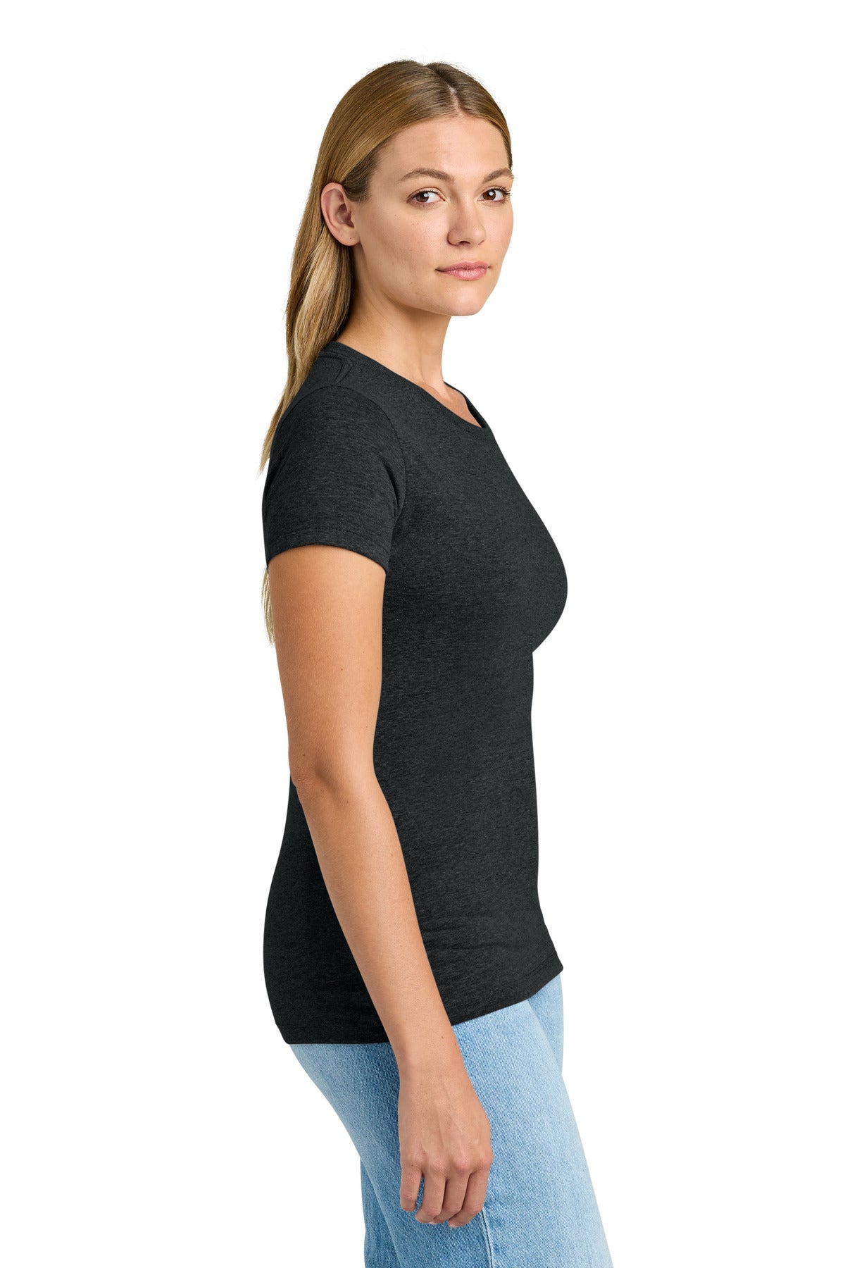 Next Level Apparel Women's Tri-Blend Tee. NL6710 - Vintage Black - side