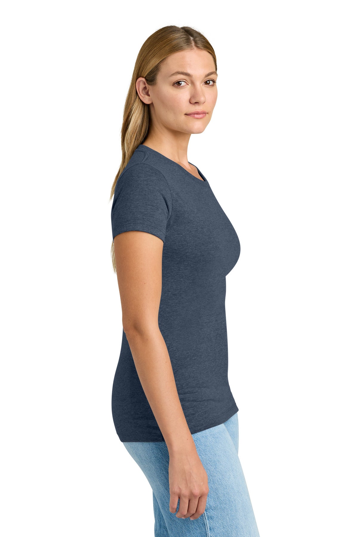 Next Level Apparel Women's Tri-Blend Tee. NL6710 - Vintage Navy - side