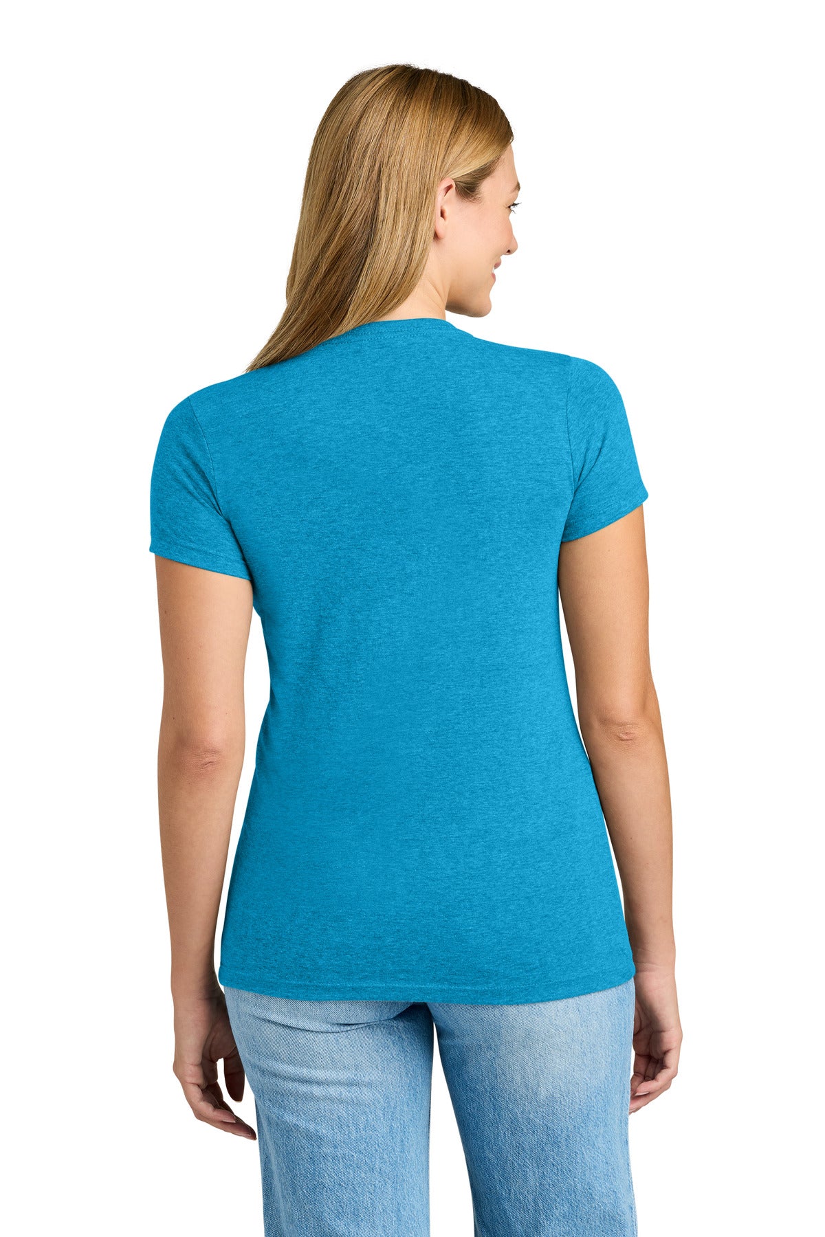 Next Level Apparel Women's Tri-Blend Tee. NL6710 - Vintage Turquoise - back