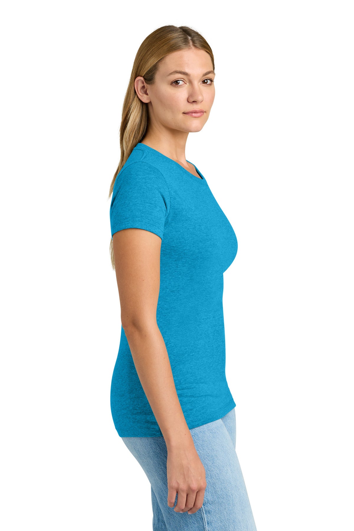 Next Level Apparel Women's Tri-Blend Tee. NL6710 - Vintage Turquoise - side