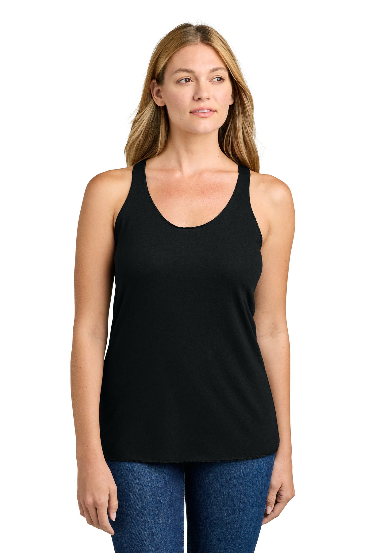 Next Level Apparel Women's Tri-Blend Racerback Tank. NL6733 - Black - front