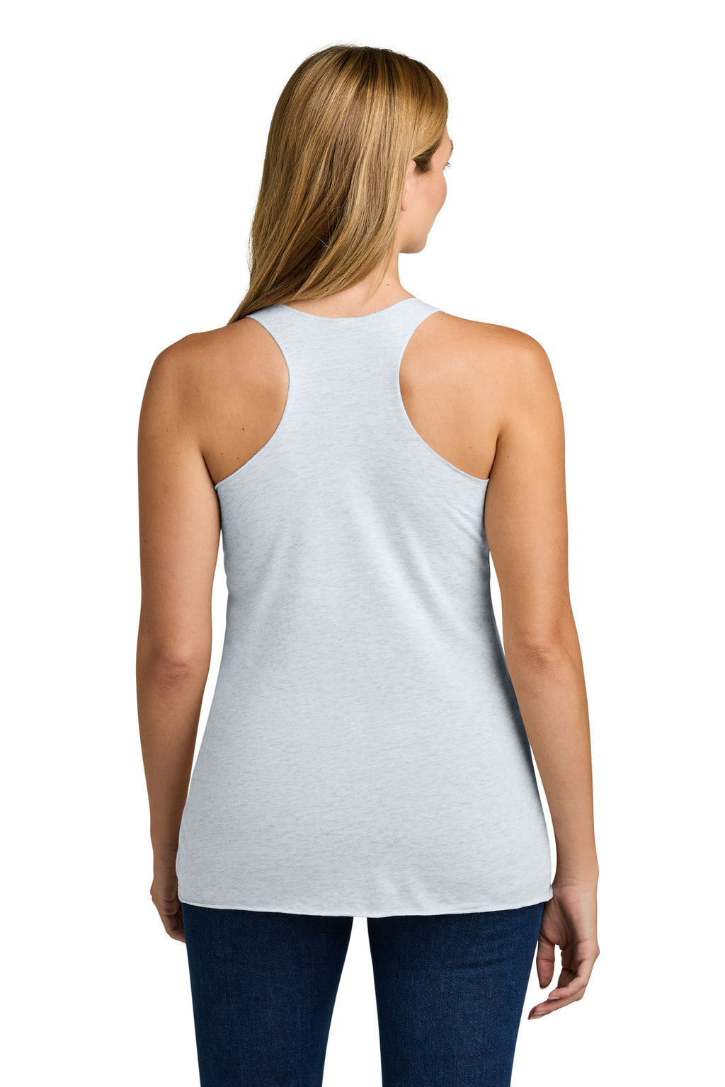 Next Level Apparel Women's Tri-Blend Racerback Tank. NL6733 - Heather White - back