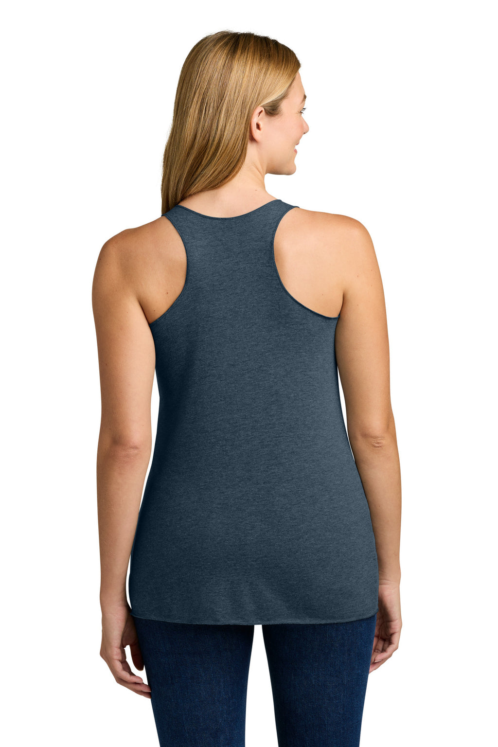 Next Level Apparel Women's Tri-Blend Racerback Tank. NL6733 - Indigo - back