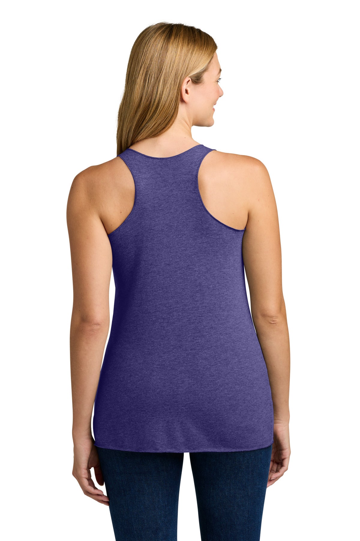 Next Level Apparel Women's Tri-Blend Racerback Tank. NL6733 - Purple Rush - back