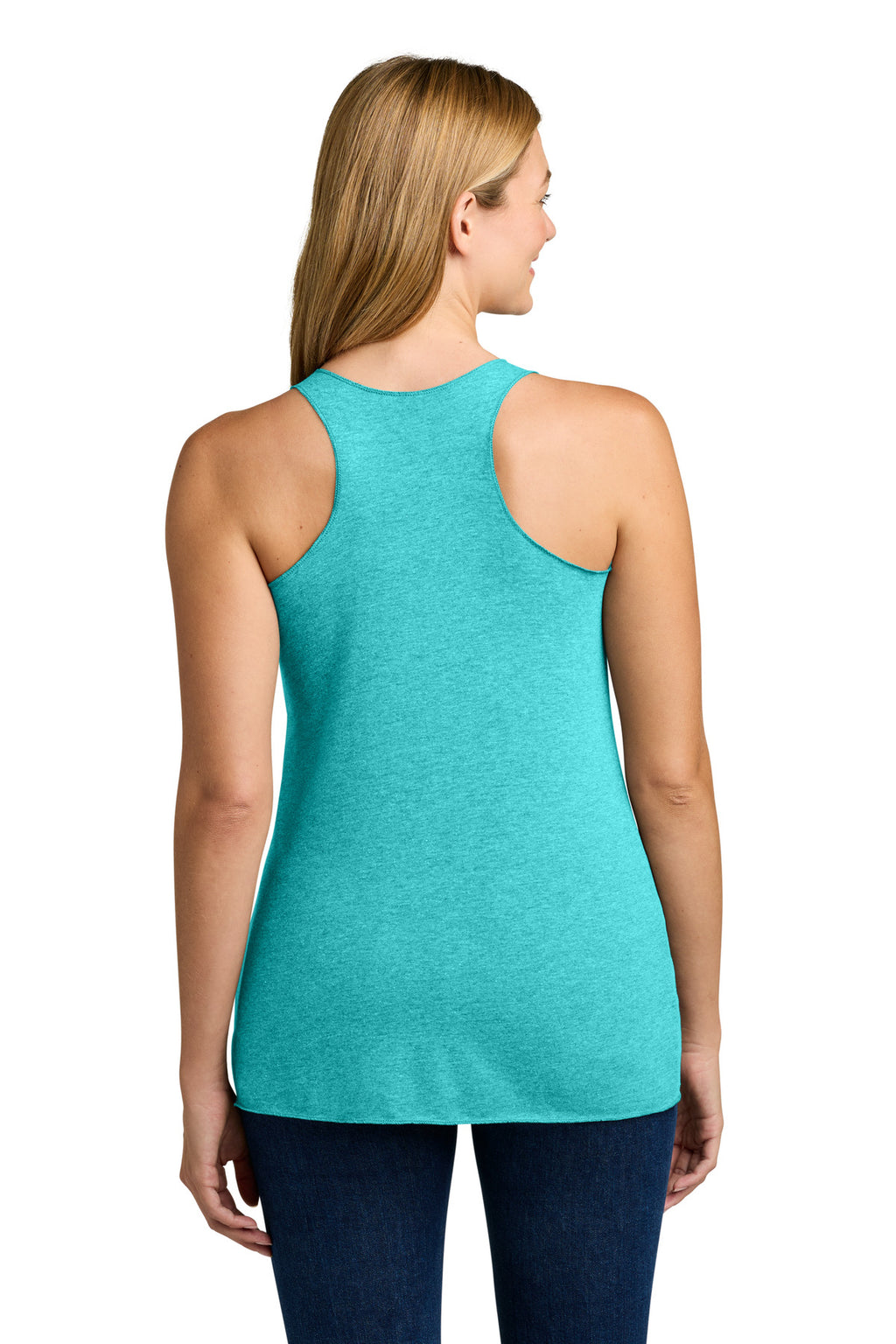 Next Level Apparel Women's Tri-Blend Racerback Tank. NL6733 - Tahiti Blue - back