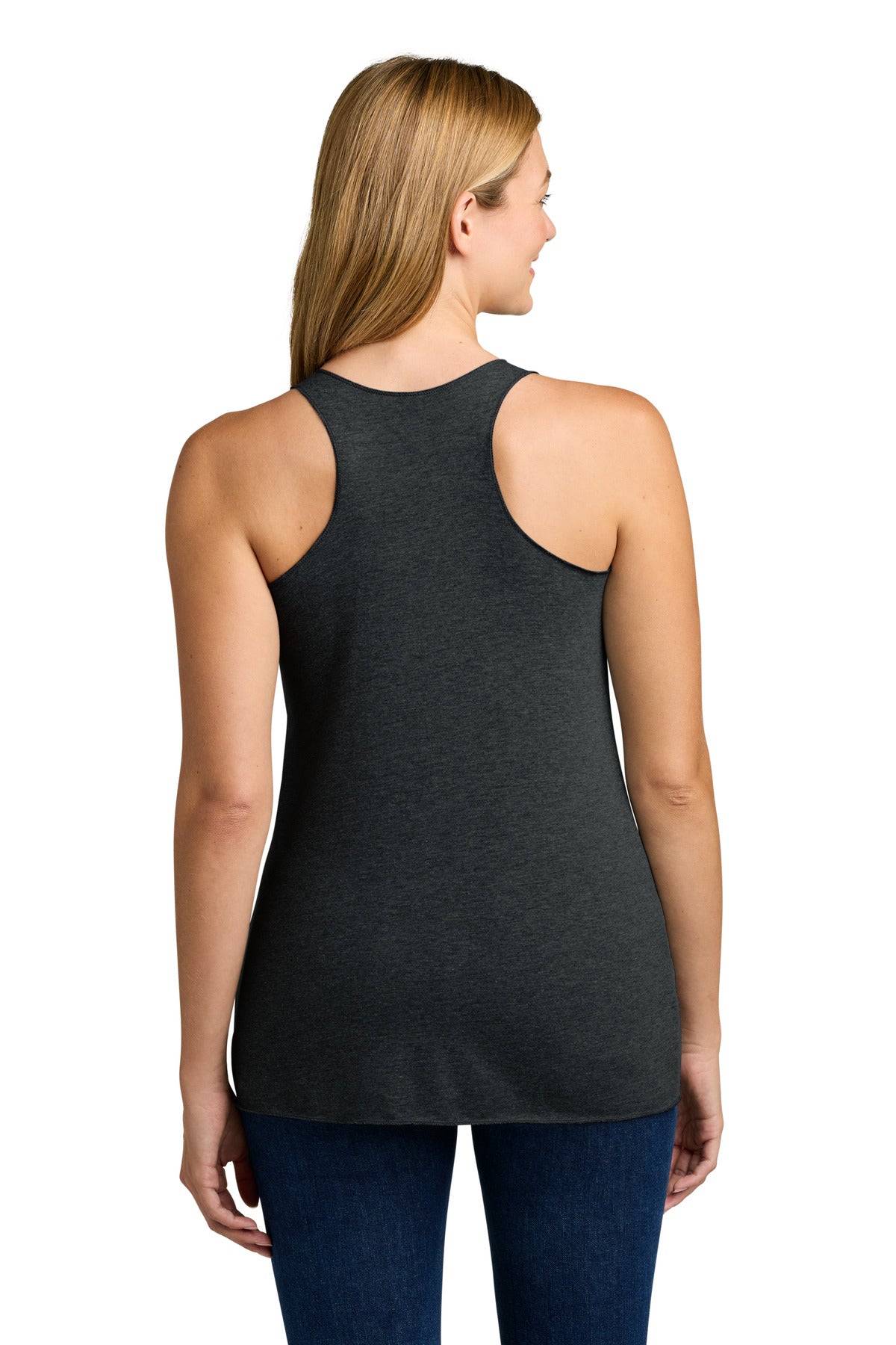 Next Level Apparel Women's Tri-Blend Racerback Tank. NL6733 - Vintage Black - back