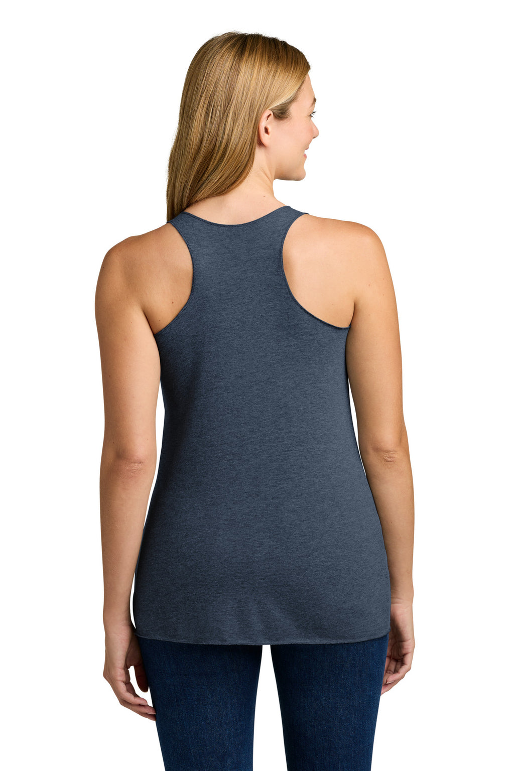 Next Level Apparel Women's Tri-Blend Racerback Tank. NL6733 - Vintage Navy - back